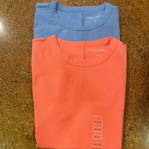 NEW! Free Assembly Capped Sleeve T-Shirts Blue and Pink Size XS NWT